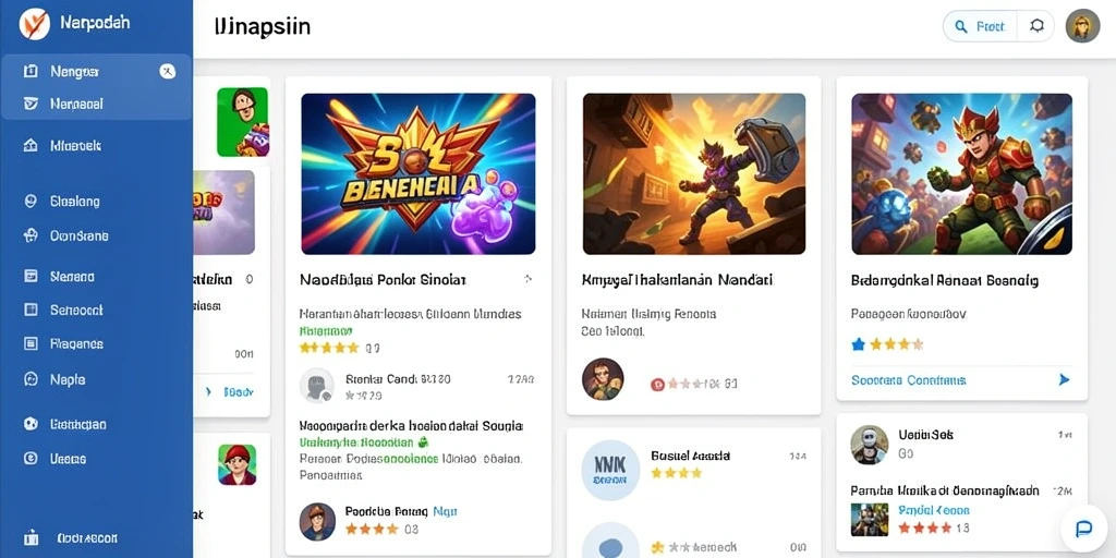 Tampilan menu utama yang menarik dan user-friendly.