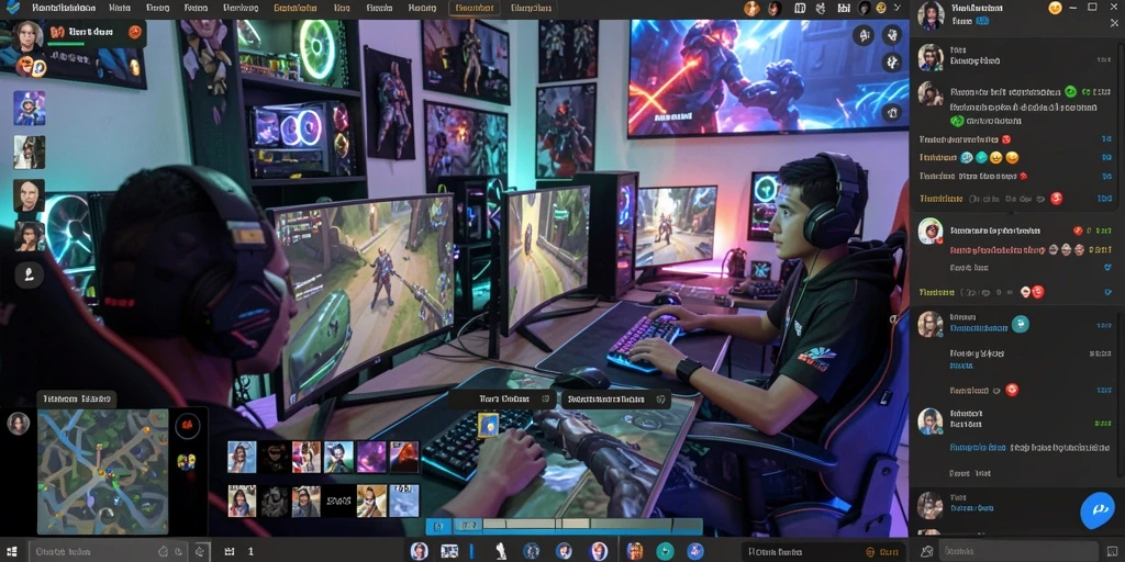 Screenshot menampilkan gameplay yang penuh warna dan karakter yang dinamis.