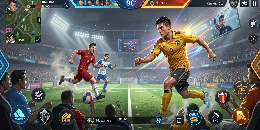 Screenshot pertama menunjukkan antarmuka permainan yang menarik.